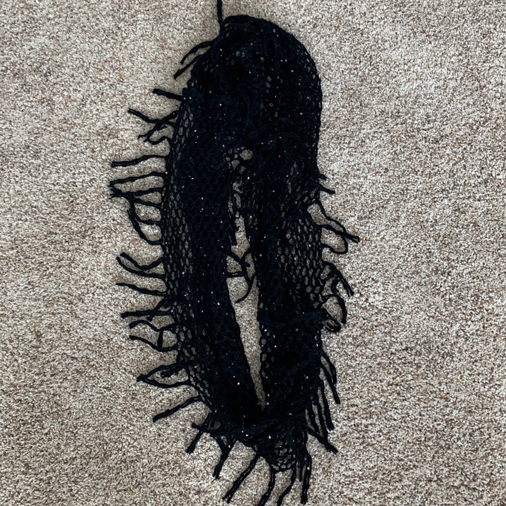 Black sequins scarf for kids